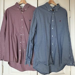 Set of Two Gingham Button Ups